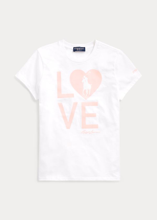 T Shirt Ralph Lauren Pink Pony Live Love Mulher 40279-GLPD